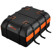 Asinking front view of rooftop bag showing capacity and secure fit benefit