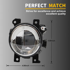 Aspaton fog lamp right-side closeup lens, clear optics for improved visibility