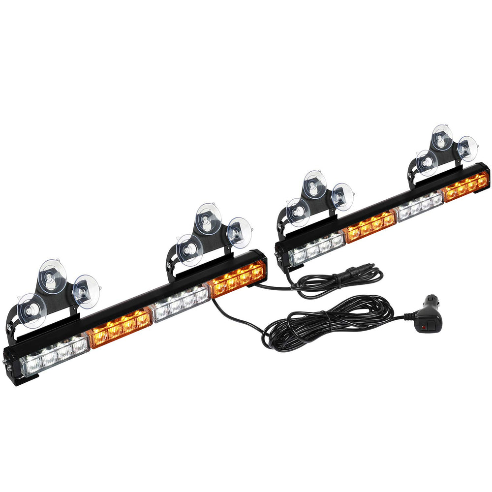 ASPL front view of strobe bar showing bright LEDs and wide coverage benefit