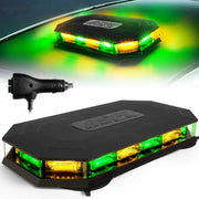 ASPL front view strobe bar showing amber and green LEDs for clear roadside visibility