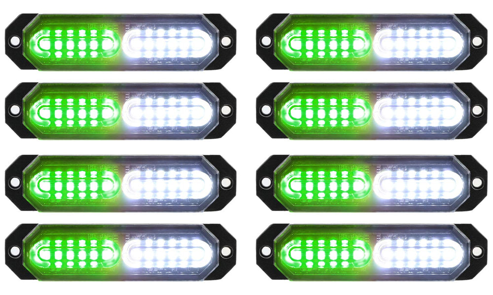 ASPL front view of strobe light showing LEDs and brightness benefit