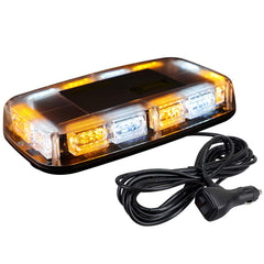 ASPL strobe front view showing amber white LEDs and bright visibility
