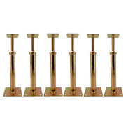 ASTAMOTOR front view of six galvanized floor jacks showing compact pack and labels, improves jobsite organization