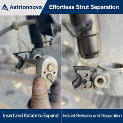 Astrionnova separating a lower ball joint to speed suspension service
