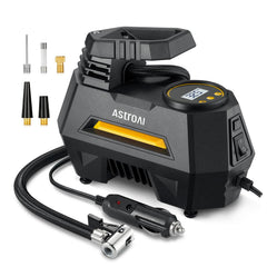 AstroAI AIRUN H1 front view showing compact pump and easy-carry design benefit