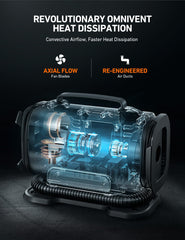 AstroAI digital display and LED light visible, clear pressure readout for safer inflation
