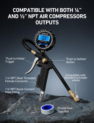 AstroAI digital display closeup with clear numbers for accurate pressure checks