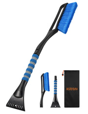 AstroAI front view showing full brush and scraper for fast snow removal