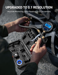 AstroAI closeup of digital display for accurate tire pressure checks