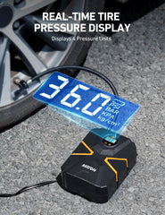 AstroAI S1 digital display close-up showing clear PSI readout for accuracy