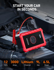 AstroAI S8 Air 2.4 inch screen displaying pressure and battery level for clear monitoring