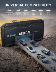 AstroAI S8 held in hand to show compact size and easy storage convenience