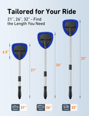 AstroAI telescoping handle close-up highlighting adjustable length for reach