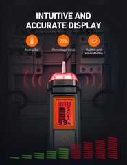 AstroAI LCD showing analog bar and percentage for accurate proximity feedback