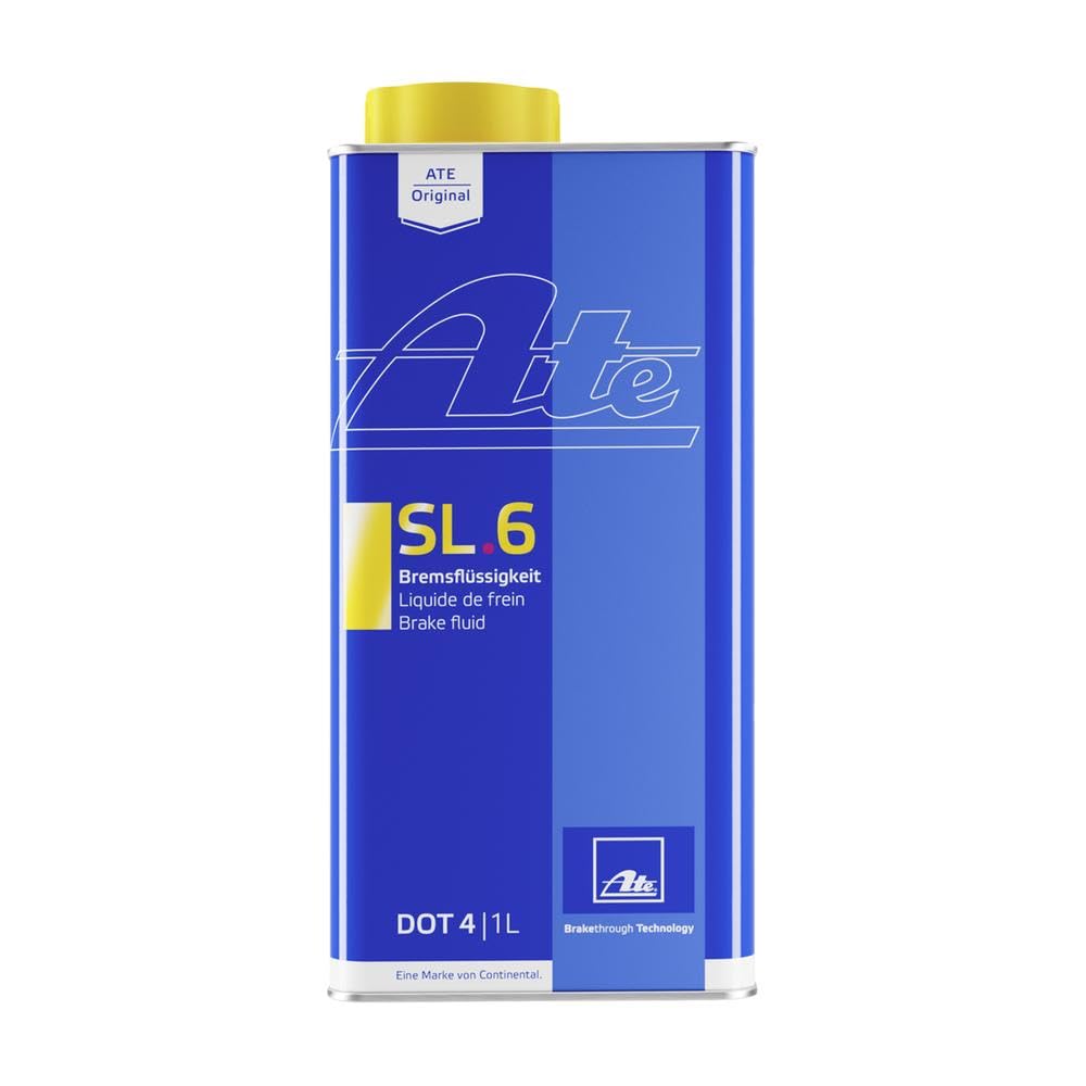 ATE SL.6 DOT 4 1L metal can front view showing brand and capacity for reliable storage