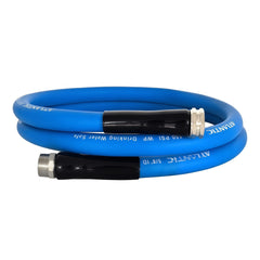 Atlantic front view of 6 ft drinking hose showing compact package and safe materials