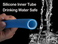 Atlantic hose flexed in hand demonstrating lightweight easy handling benefit