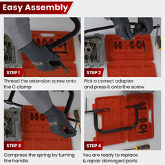 ATPEAM close up of C‑clamp jaw showing heat‑treated steel for reliable strength