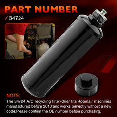 ATRACYPART 34724 mounted on Robinair machine illustrating fit compatibility