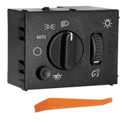 ATRACYPART headlight switch front view showing buttons and green LED for easy night operation