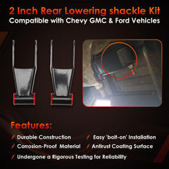 ATRACYPART lowering shackle installed on rear axle showing smoother stance