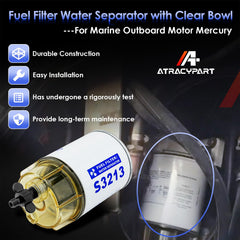 ATRACYPART filter element detail showing multi-layer media and improved filtration benefit