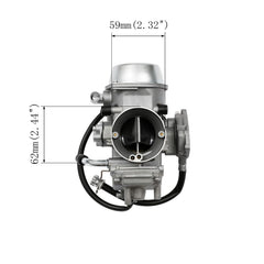 ATRACYPART carburetor mounted on Yamaha Grizzly demonstrating restored performance