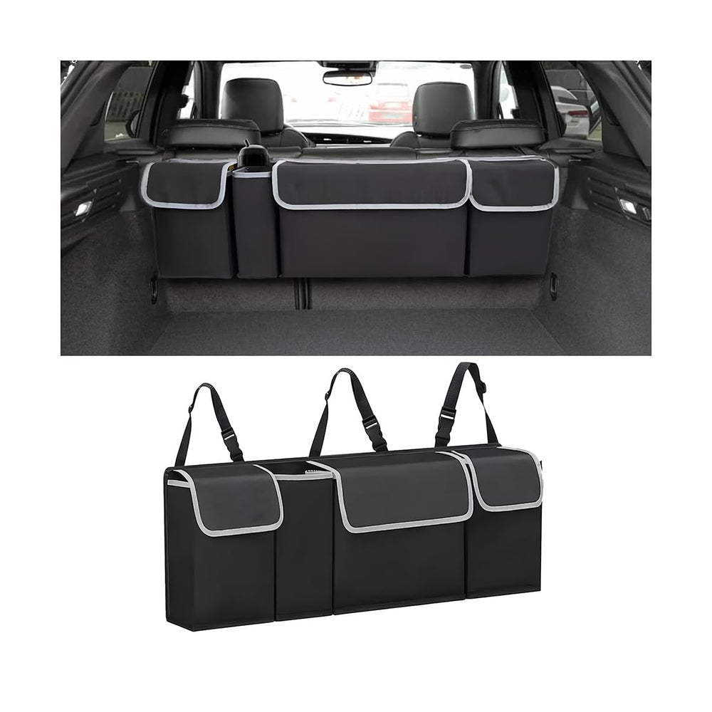 AUCELI front view of hanging organizer shows roomy pockets and tidy storage benefit