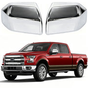 AUCERAMIC front view of chrome mirror covers showing sleek upgrade benefit