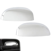 AUCERAMIC front view chrome mirror covers showing clean OE look and restore benefit