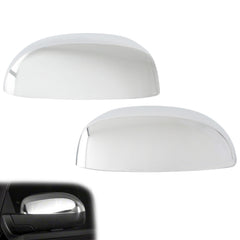 AUCERAMIC front view chrome mirror covers showing clean OE look and restore benefit