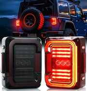 AUDEXEN tail light front view showing fit and modern look for Wrangler