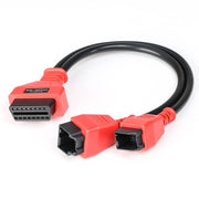 AUGOCOM bypass cable front view showing plug ends and benefit of plug-and-play access