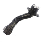 AUGREX front view of crankcase vent hose showing fitment and correct shape benefit