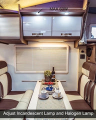 AUGREX installed in RV cabin creating adjustable interior lighting