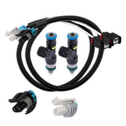 AULINK fuel injector harness front view showing full set and fitment benefits