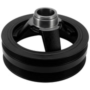 AULINK harmonic balancer front view showing pulley grooves and bolt holes for accurate fitment