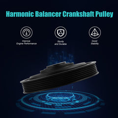 AULINK harmonic balancer side profile revealing depth and belt contact surface, ensures proper belt alignment