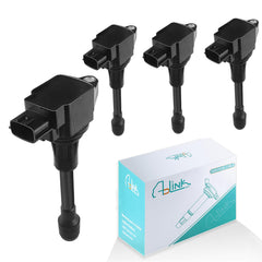 AULINK ignition coil front pack showing four coils and hardware, reliable replacement