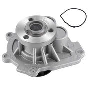 AULINK front view of water pump showing housing and mounting flanges for exact fit benefit