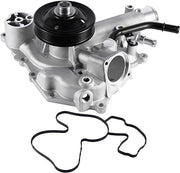 AULINK front view of water pump showing mounting points and precise fit for easy installation