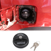 Aunginsy front view fuel cap showing keyed lock and high-end finish for theft prevention