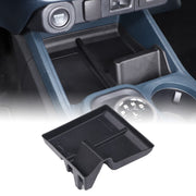 Aunginsy front view of shifter tray showing neat storage benefit