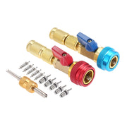 Aupoko front view of full valve core remover installer kit showing components and benefit of ready-to-use service