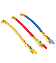 Aupoko front view of the 3-piece hose and ball valve kit, organized and ready