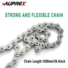 AUPREX locking three-joint head detail demonstrating secure chain lock advantage