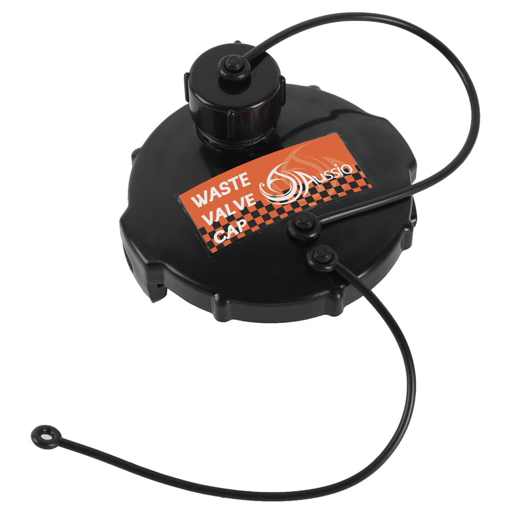 Aussio front view of cap installed showing secure fit and leak prevention