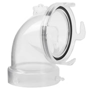 Aussio front view of adapter showing 90° angle and bay lug benefit