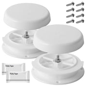 Aussio front view of mushroom vent cap showing full coverage benefit