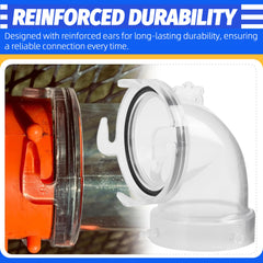Aussio seal and 3" bay lug connection delivering leak-proof attachment